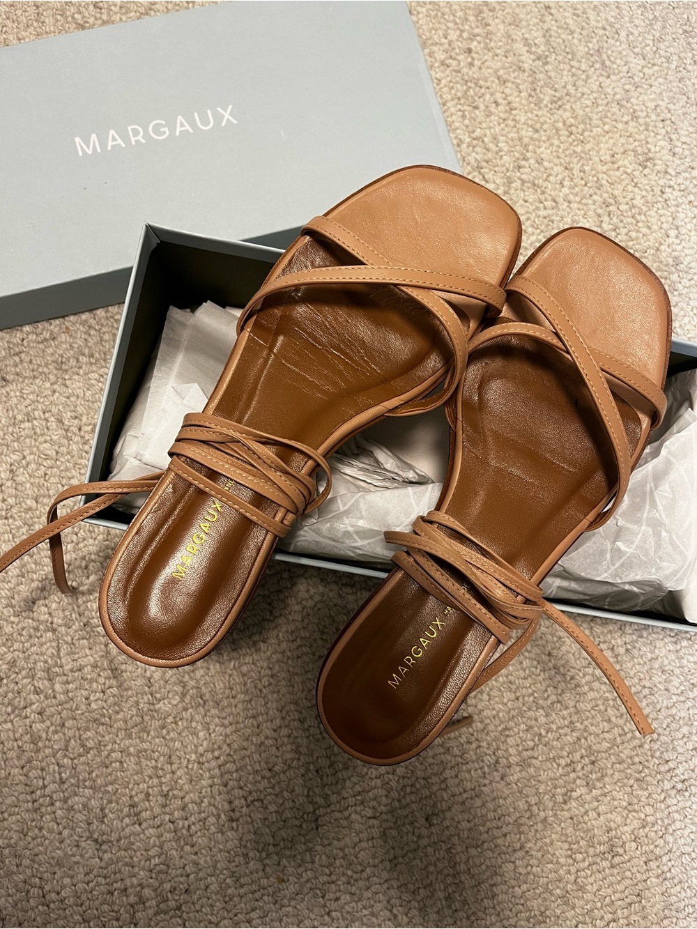 Margaux the Wrap Sandal Rose Nappa Sz 7 - Picture 7 of 8